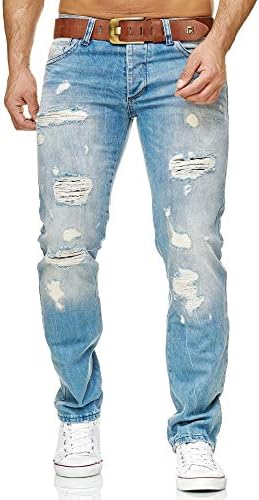 Redbridge Jeans - Regular Fit Denim Hose im Used Look mit Rissen – 5-Pocket Jeans für junge Männer & Frauen in Freizeit