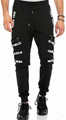 Cipo & Baxx Herren Jogginghose Series - Bequeme Freizeithose mit sportlichem Schnitt und modischem Design für Alltagsgeb