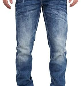 Cipo & Baxx Herren Jeans Regular Fit & Slim Fit - Stylische Denim für Männer mit Used Look & Reißverschlüssen | Perfect