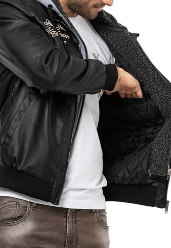 Cipo & Baxx Herren Mantel – Stylische Winterjacke mit warmem Innenfutter und abnehmbarer Kapuze für kalte Tage
