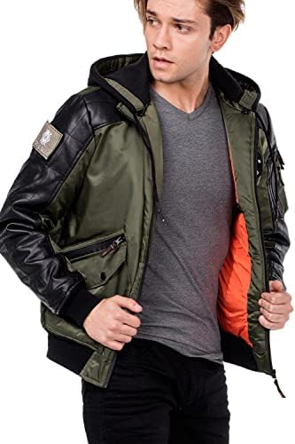 Stylische Winterjacke Herren Cipo & Baxx Series | Warme Winterjacke Herren Cipo & Baxx Series abnehmbarer Kapuze | Func