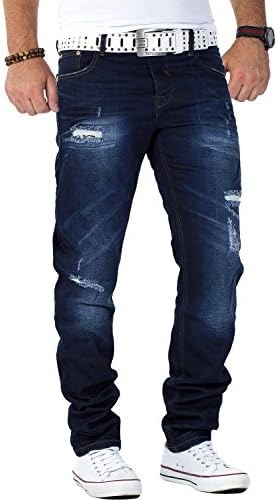 Cipo & Baxx Herren Jeans - Stilvolle Regular-Fit Denim mit Kontrastnähten | Bequeme & Modische Jeans für Männer | Stone-