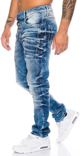 Cipo&Baxx Herren Regular Slim Leg Jeans Hose Für jegliche Trägerjahr| Cipo&Baxx Herren Regular Slim Leg Jeans Hose Mit – Bild 2