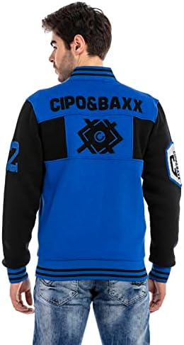 Cipo & Baxx Herren Sweatjacke Hoodie Serie - Stylischer Pullover im Modernen Casual Streetwear Stil für den Alltag, Frei