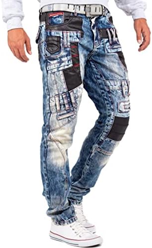 Cipo & Baxx Herren Jeans – Stylische Stonewashed & Used-Effekte | hohem markanten Details | Regular & Slim Fit für Männe