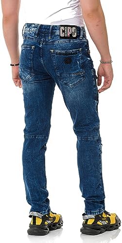 Cipo & Baxx Herren Stretch Jeanhose Slim Fit Trendig und bequem | Cipo & Baxx Männer Stretch Jeanshosen Slim Fit Premiu