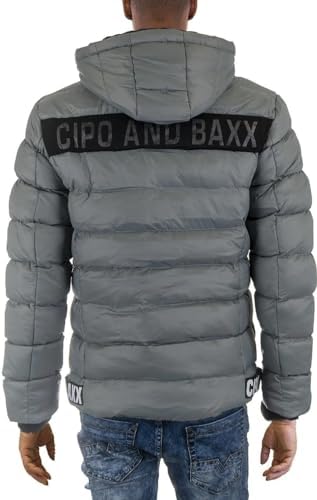 Stylische Winterjacke Herren Cipo & Baxx Series | Warme Winterjacke Herren Cipo & Baxx Series abnehmbarer Kapuze | Func