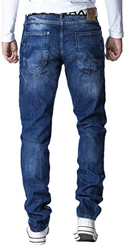 Cipo & Baxx Herren Jeans - Stilvolle Männer Jeans mit 5-Pocket-Design und Kontrastnähten | Bequemer Baumwoll-Elasthan-Mi