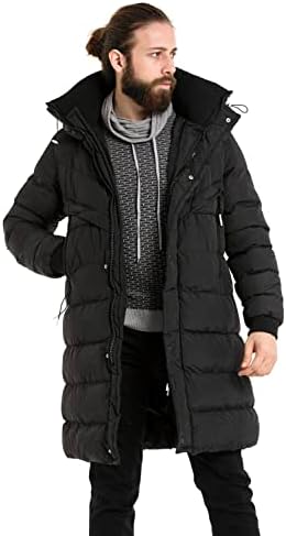 Cipo & Baxx Herren Mantel – Stylische Winterjacke mit warmem Innenfutter und abnehmbarer Kapuze für kalte Tage
