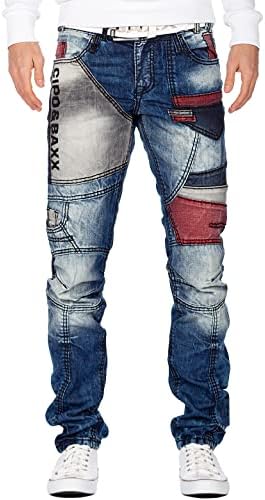 Cipo & Baxx Herren Jeans - Stylische Denim-Mode mit hohem Markanten_design | Regular & Slim Fit | Stonewashed Effect des