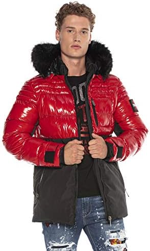 Stylische Winterjacke Herren Cipo & Baxx Series | Warme Winterjacke Herren Cipo & Baxx Series abnehmbarer Kapuze | Func