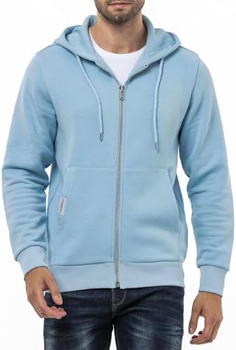 Cipo & Baxx Herren Sweatjacke Hoodie Serie - Stylischer Pullover im Modernen Casual Streetwear Stil für den Alltag, Frei