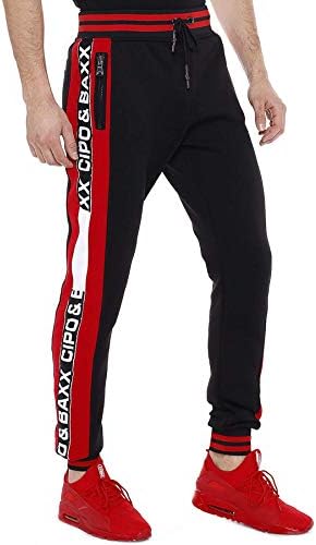 Cipo & Baxx Herren Jogginghose Series - Bequeme Freizeithose mit sportlichem Schnitt und modischem Design für Alltagsgeb