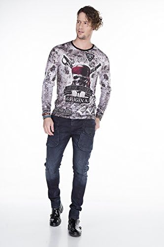 Cipo & Baxx Herren Sweatshirt Stylischer Pullover für moderne Streetwear Look – Bequemer Sweater für Alltag, Freizeit &
