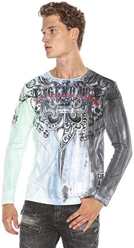 Cipo & Baxx Herren Sweatshirt Stylischer Pullover für moderne Streetwear Look – Bequemer Sweater für Alltag, Freizeit &