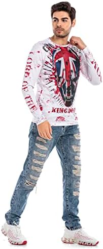 Cipo & Baxx Herren Sweatshirt Series – Stylischer Pullover für Streetwear Lovers – Bequemer Rundhalseinheitsprint Sweate