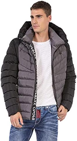 Stylische Winterjacke Herren Cipo & Baxx Series | Warme Winterjacke Herren Cipo & Baxx Series abnehmbarer Kapuze | Func