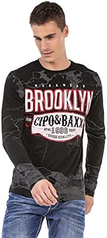 Cipo & Baxx Herren Sweatshirt Series – Stylischer Pullover für Streetwear Lovers – Bequemer Rundhalseinheitsprint Sweate