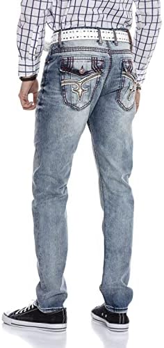 Cipo & Baxx Herren Jeans Hose Look Röhrenjeans Straight Fit Kontrastnähte Trendyhose | Cipo & Baxx Herren Jeans Hose Us