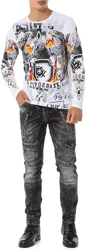 Cipo & Baxx Herren Sweatshirt Series – Stylischer Pullover im Modernen Streetwear Look – Bequemer Sweater für Alltag & F