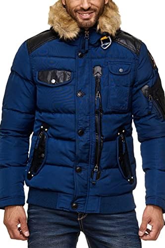Stylische Winterjacke Herren Cipo & Baxx Series | Warme Winterjacke Herren Cipo & Baxx Series abnehmbarer Kapuze | Func