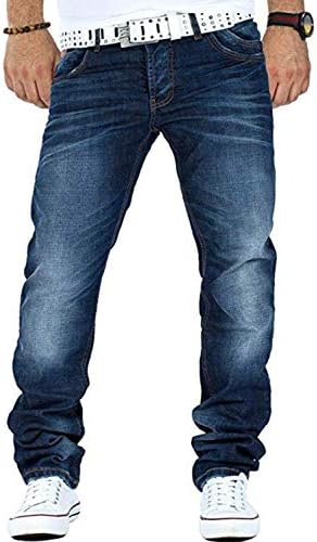 Cipo & Baxx Herren Jeans Hose Look Röhrenjeans Straight Fit Kontrastnähte Trendyhose | Cipo & Baxx Herren Jeans Hose Us