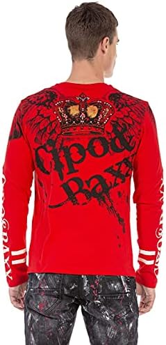 Cipo & Baxx Herren Sweatshirt Series – Stylischer Pullover für Streetwear Lovers – Bequemer Rundhalseinheitsprint Sweate