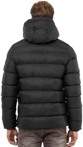 Cipo & Baxx Herren Mantel – Stylische Winterjacke mit warmem Innenfutter und abnehmbarer Kapuze für kalte Tage