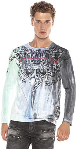 Cipo & Baxx Herren Sweatshirt Series – Stylischer Pullover im Modernen Streetwear Look mit Rundhals & Print – Comfortabl