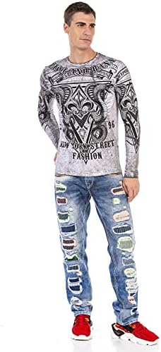 Cipo & Baxx Herren Sweatshirt Stylischer Pullover für moderne Streetwear Look – Bequemer Sweater für Alltag, Freizeit &