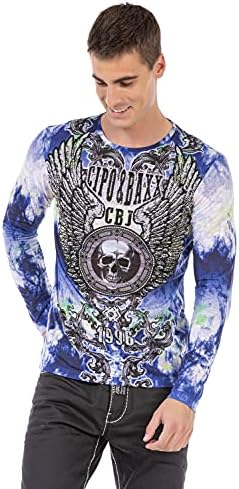 Cipo & Baxx Herren Sweatshirt Series – Stylischer Pullover für Streetwear Lovers – Bequemer Rundhalseinheitsprint Sweate