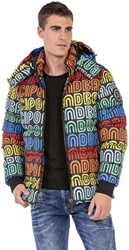Stylische Winterjacke Herren Cipo & Baxx Series | Warme Winterjacke Herren Cipo & Baxx Series abnehmbarer Kapuze | Func