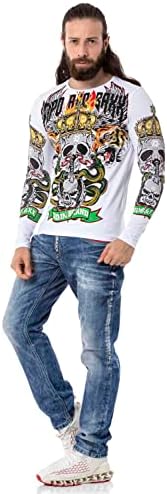 Cipo & Baxx Herren Sweatshirt Series – Stylischer Pullover im Modernen Streetwear Look – Bequemer Sweater für Alltag & F