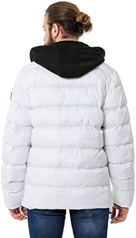 Cipo & Baxx Herren Mantel – Stylische Winterjacke mit warmem Innenfutter und abnehmbarer Kapuze für kalte Tage