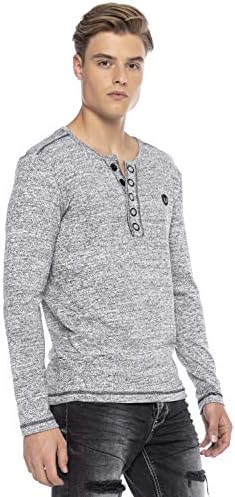 Cipo & Baxx Herren Sweatshirt Stylischer Pullover für moderne Streetwear Look – Bequemer Sweater für Alltag, Freizeit &