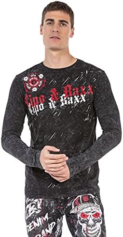 Cipo & Baxx Herren Sweatshirt Series – Stylischer Pullover für Streetwear Lovers – Bequemer Rundhalseinheitsprint Sweate