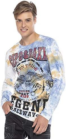 Cipo & Baxx Herren Sweatshirt Stylischer Pullover für moderne Streetwear Look – Bequemer Sweater für Alltag, Freizeit &