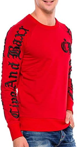 Cipo & Baxx Herren Sweatshirt Series – Stylischer Pullover im Modernen Streetwear Look mit Rundhals & Print – Comfortabl