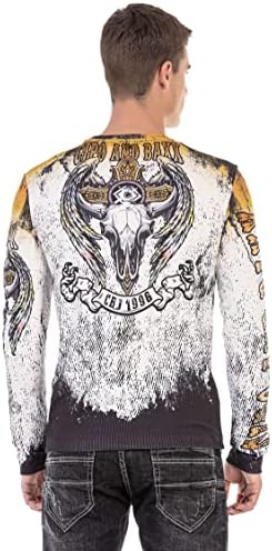 Cipo & Baxx Herren Sweatshirt Series – Stylischer Pullover für Streetwear Lovers – Bequemer Rundhalseinheitsprint Sweate