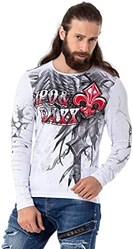 Cipo & Baxx Herren Sweatshirt Series – Stylischer Pullover im Modernen Streetwear Look – Bequemer Sweater für Alltag & F