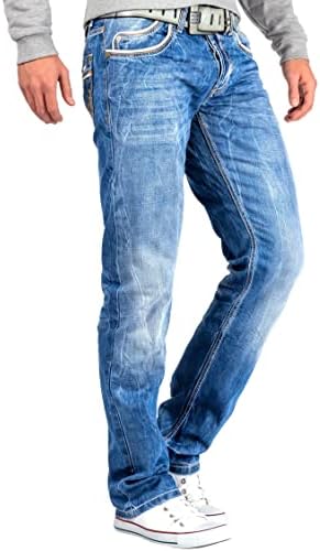 Cipo & Baxx Herren Jeans Regular Fit & Slim Fit - Stylische Denim für Männer mit Used Look & Reißverschlüssen | Perfect