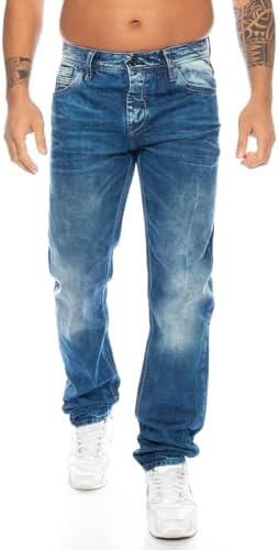 Cipo & Baxx Herren Jeans Hose BJY - Stretch Baumwolle, Fashionable und Comfortable für den Alltag und die Arbeit, 32x32,