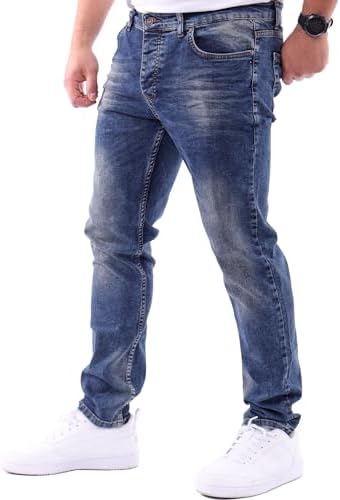 Reslad Jeans-Herren Slim Fit Basic Style Stretch-Denim Jeggings RS-2063