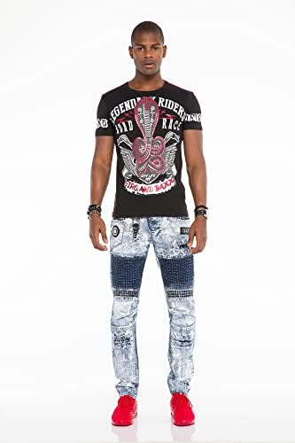 Cipo & Baxx Herren Straight Fit Jeans Hose – Bequem zu tragen, langlebig und mit markanten Kontrastnähten