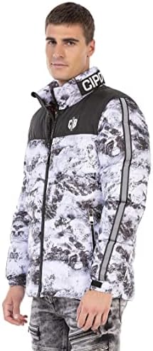 Stylische Winterjacke Herren Cipo & Baxx Series | Warme Winterjacke Herren Cipo & Baxx Series abnehmbarer Kapuze | Func