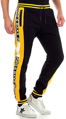 Cipo & Baxx Herren Jogginghose Series - Bequeme Freizeithose mit sportlichem Schnitt und modischem Design für Alltagsgeb
