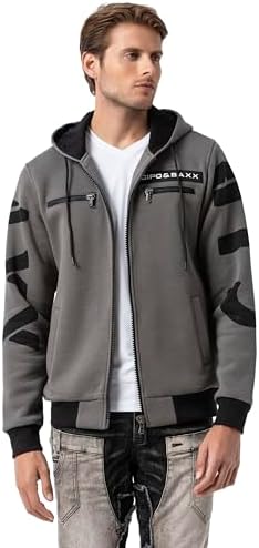 Cipo & Baxx Herren Sweatjacke Hoodie Serie - Stylischer Pullover im Modernen Casual Streetwear Stil für den Alltag, Frei
