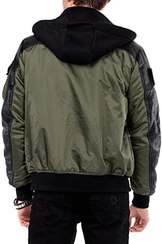 Stylische Winterjacke Herren Cipo & Baxx Series | Warme Winterjacke Herren Cipo & Baxx Series abnehmbarer Kapuze | Func