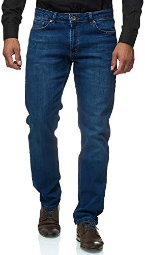 JEEL Herren-Jeans - Regular-Fit Straight-Cut - Stretch - Basic Washed - OEKO-TEX Standard 100