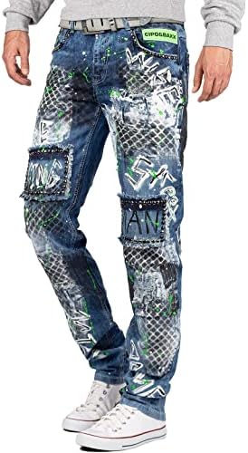 Cipo & Baxx Herren Jeans - Stylische Denim-Mode mit Slim-Fit & Regular-Fit für Individualisten im Bikerstyle!